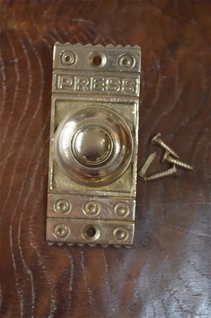 Victorian style brass front doorbell push button bell pusher door bell Z3