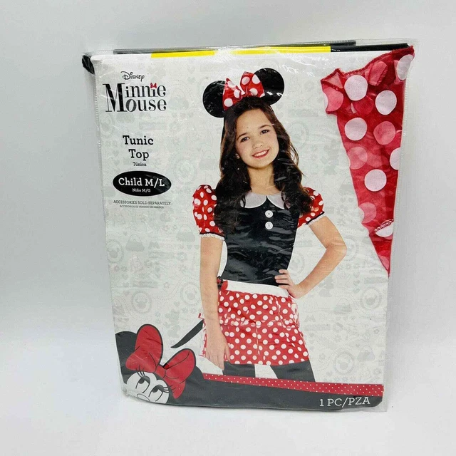 Disney Minnie Mouse Child M/L Tunic Top Black Red Halloween Costume New Disney Minnie Mouse Child M/L Tunic Top Black Red Halloween Costume New