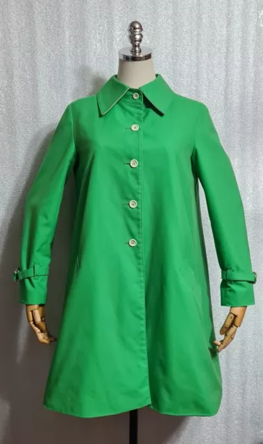 ANDELLE Paris Amazing Loose Fit Green Trench Coat, Manto Size M Made in France