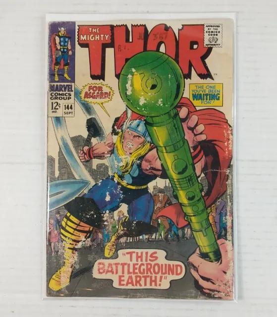 The Mighty THOR 144 MARVEL Comics Jack Kirby Stan Lee Silver Age 1967