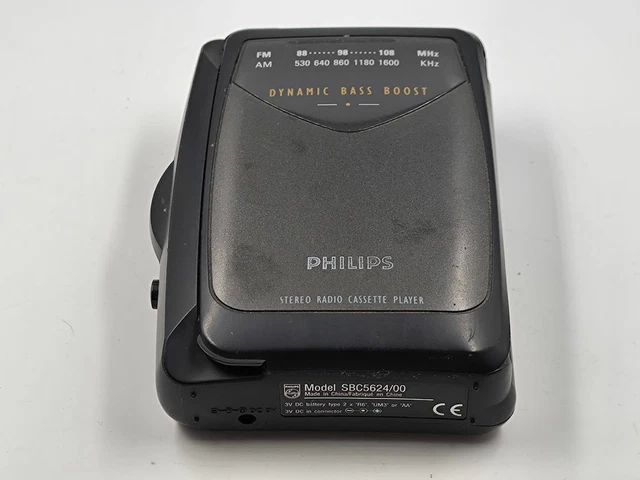 Baladeur Cassette Philips AQ6485 Walkman, Dynamic Bass Boost, Vintage, Gris