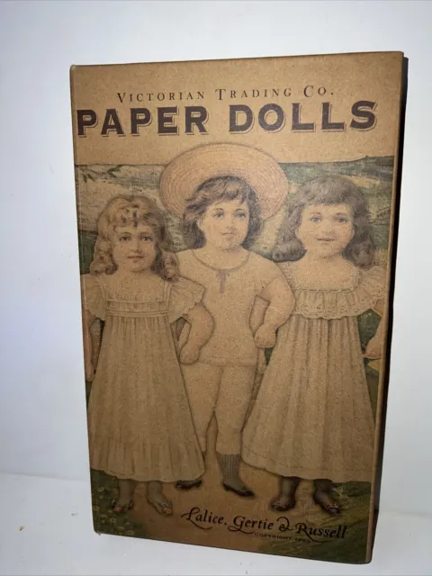 Victorian Trading Co. Paper Dolls Lalice, Gertie & Russell New In Box