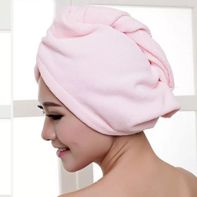 Women Bathroom Super Absorbent Quick-drying Microfiber Bath Towel Hair Dry Cap