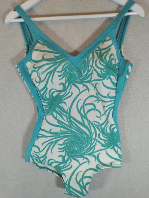 DOROTHY PERKINS Swimming Costume Size 12-14 1960's Original Green Ladies RARE