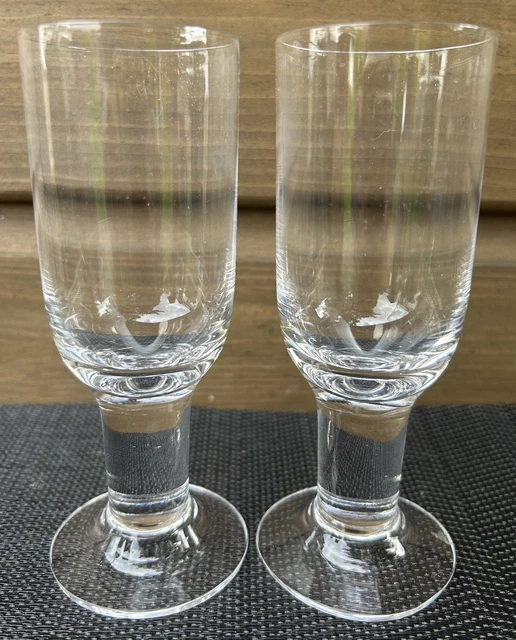 VINTAGE DARTINGTON CRYSTAL Compleat Imbiber Sherry Glasses Pair