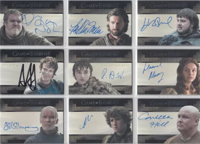 2017 Game of Thrones Valyrian Steel Autograph Auto Card Selection