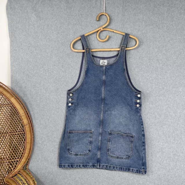 Womens Denim Overall Dress Ladies Jean Suspender Skirt Long A-line Fit  Fashion