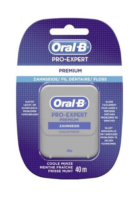 Oral B Pro Expert Premium Zahnseide 40 m Zahnzwischenraumbürste dünn reißfest