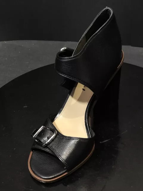 Via Spiga V-Barina Women Dress Leather Sandal Black Color Size US 6 M / EUR 36