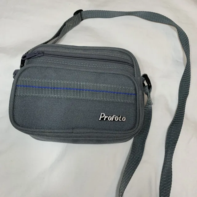 Vintage Profoto Camera Case Photography Bag Gray Padded 3 Pocket Strap Nylon.  G