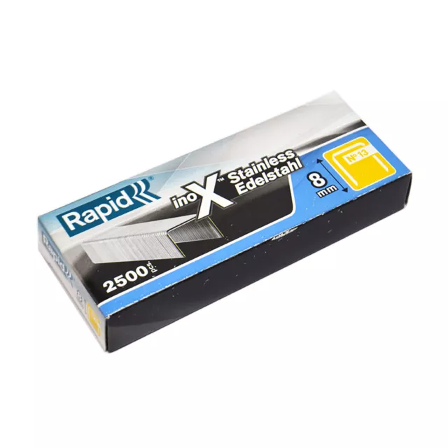 Rapid R13 (13 Series) STAINLESS STEEL Staples 2500 Box 6 & 8mm (R13, R23, R33)