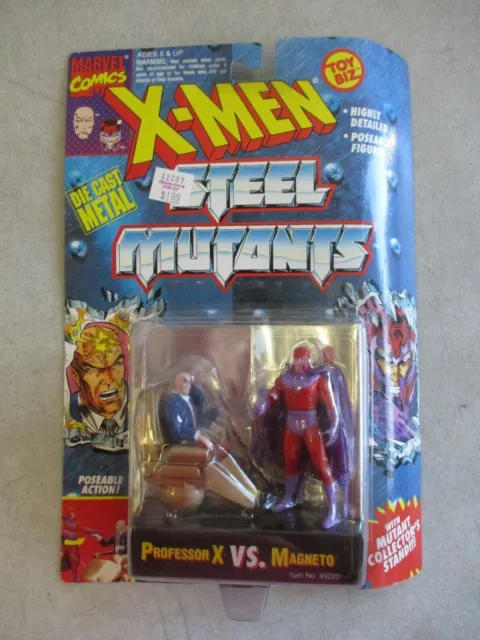 Sealed Moc Vtg 1994 X-Men Steel Mutants Professor X Vs. Magneto Figures Toybiz