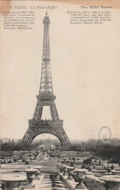CPA 75 PARIS la Tour Eiffel