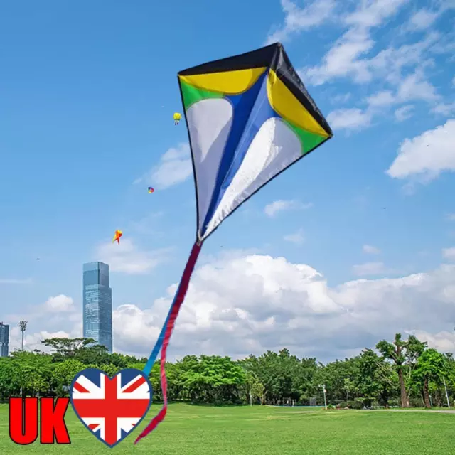 Large Kite Toy with Long Tail Rainbow Kite Primary Stunt Kite for Children Kids