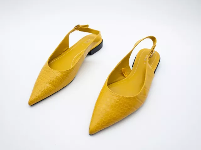 SANDALI DA DONNA Zara slingback sandali scarpe basse gialle taglia 37 EU Art 16927 20 EUR 29 95 PicClick IT