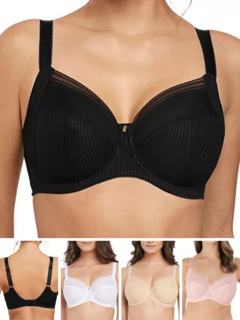 Fantasie Fusion Bra Full Cup Side Support Non Padded Bras Black White Blush Sand