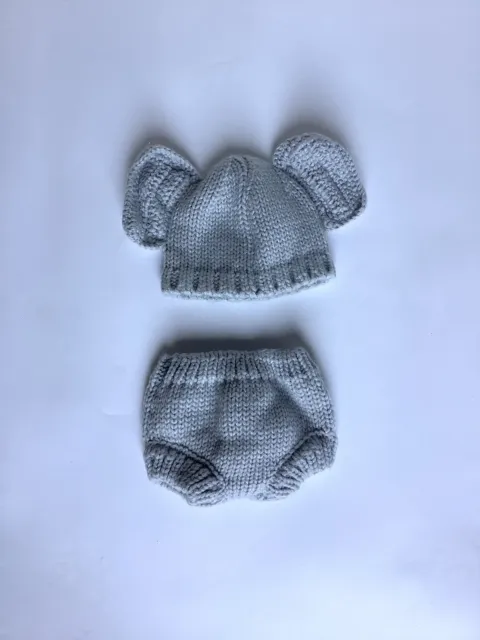 Newborn Infant Baby Knit Elephant Handmade Costume Photo Props Crochet