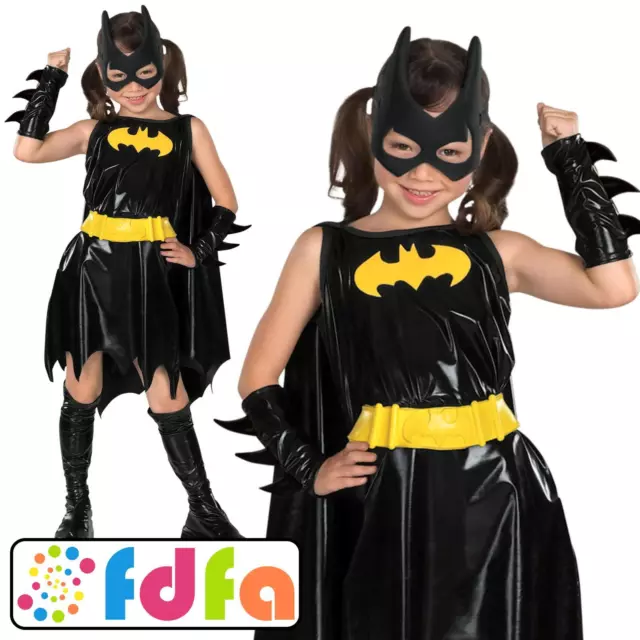Rubies Official Deluxe Batgirl DC Superhero Girls Fancy Dress Costume New