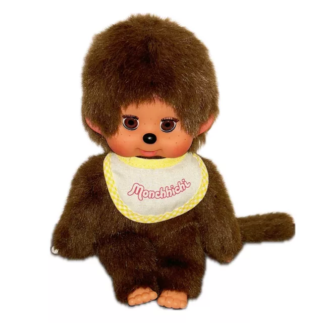 Monchhichi Sekiguchi - mit Schlafaugen - Original monchichi Lätzchen Gelb Puppe