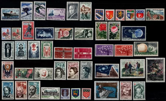 Déstockage : L'ANNÉE 1962 Complète, Neufs ** = Cote 55 € / Lot Timbres France