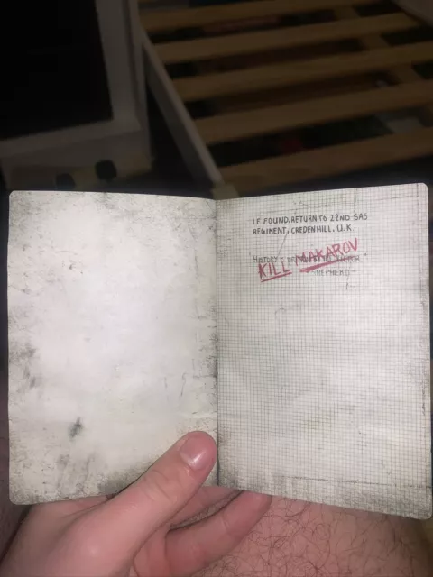 call of duty soaps journal. Super rare collectors piece from MW3