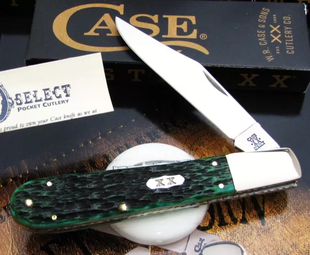 Case XX Daddy Barlow Knife 2001 XX SELECT Bermuda Green Bone MIB Original Box NR