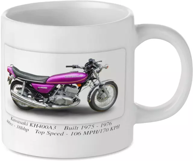 Kawasaki KH400A3 Motorcycle Motorbike Tea Coffee Mug Biker Gift Printed UK