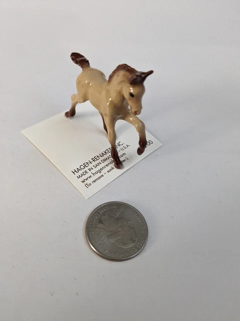 Hagen Renaker Buckskin Colt #00235 2" Tall - New on Original Paper Card Base