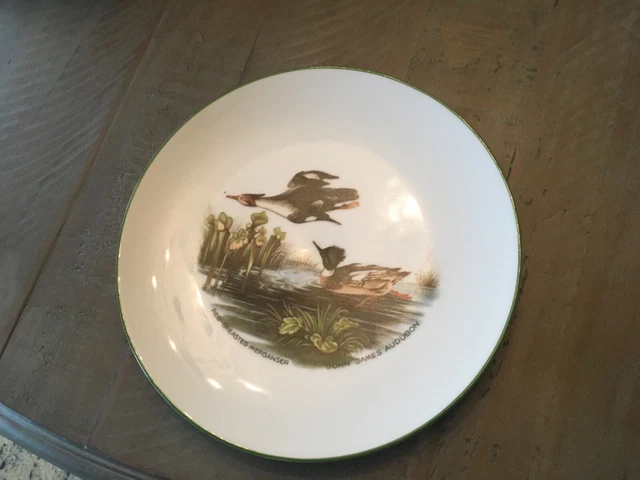 Vintage Bareuther Waldsassen Bavaria Germany Audubon plate ducks 7.75”