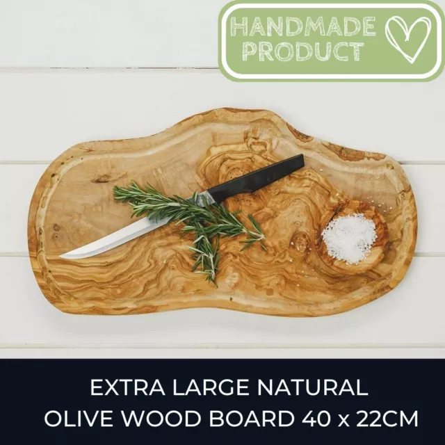 Hand Crafted Natural Olive Wood Chopping Cutting Carving Serving Cheese Board