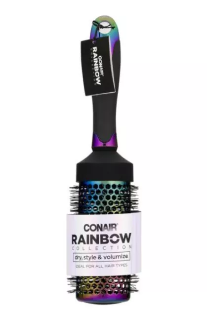 CONAIR Rainbow Collection Large Thermal Round Brush, Dry, Style & Volumize HAIR