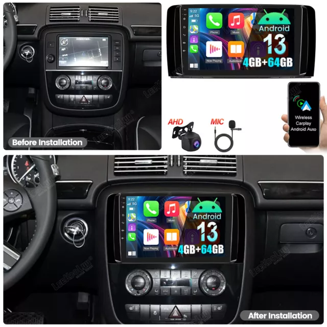 4G+64G Android 13.0 CarPlay Car Radio for Mercedes-Benz R-class R300 R350 W251