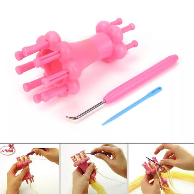 Knit Knitting Loom Maker French Wool Yarn Needle Crochet Home Craft Kit DIY