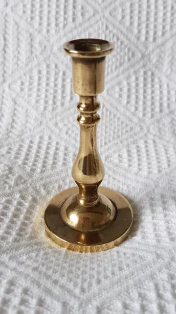 Candlestick ~ Brass ~ Victorian Design ~ 8cm Tall ~ By Peerage