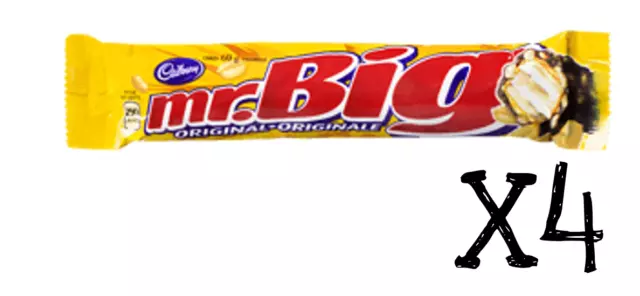Mr. Big Chocolate Candy Bar 60g x 4 Canadian FRESH FROM CANADA