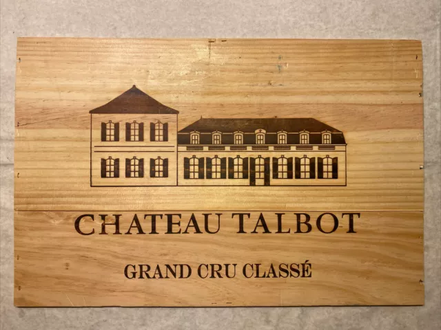 1 Large Rare Wine Wood Panel Chateau Talbot Vintage CRATE BOX SIDE 7/23 280