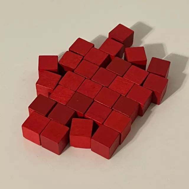 Age Of Mythology Board Game Fantasy Eagle: 30 Red Wooden Cubes