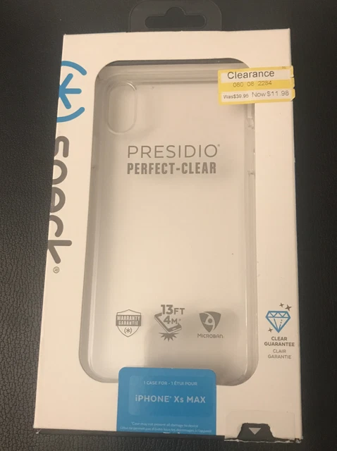 NEW Sealed Box- Speck Presidio Perfect Clear Case for iPhone XS Max
