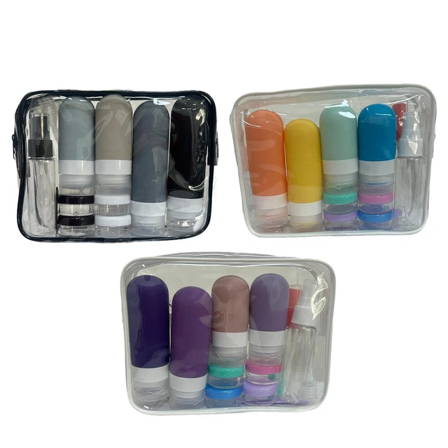 ElevateTech Silikon Hüllen Set - 16 Stück Auslaufsichere Reisehüllen Für Flaschen