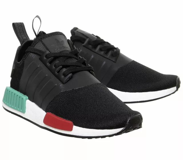 SIZE UK 8 Adidas NMD R1 Black Green 40.00 PicClick UK
