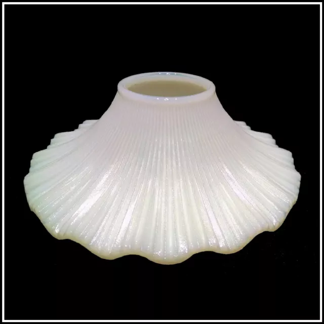 Petticoat Shade Opal Glass Aladdin B&H Miller Rayo Rochester Kerosene Oil Lamp