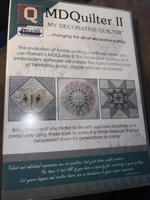 Floriani My Decorative Quilter II Software Machine Embroidery Retail $999