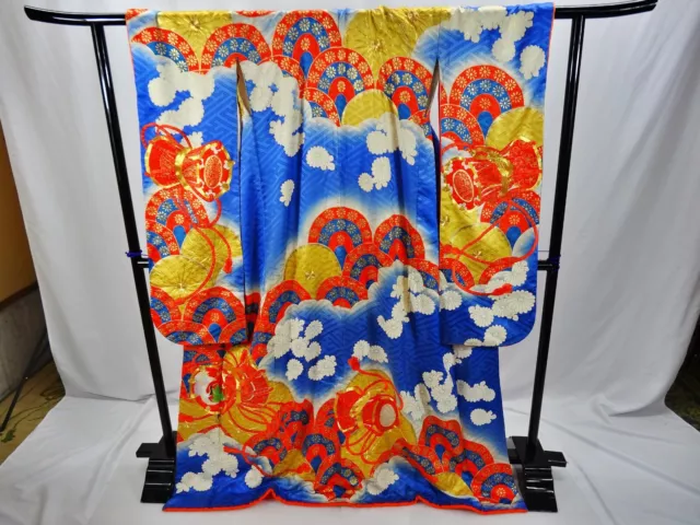 Japanese Kimono HIKI FURISODE  Wedding Pure Silk  japan　015