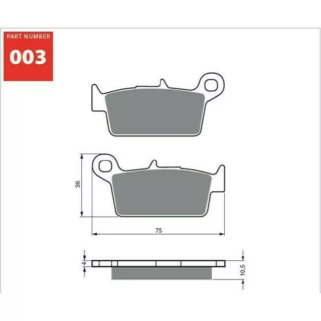 Goldfren Sintered Dual Sport Rear Brake Pads  for Suzuki DRZ400E 2000-2017