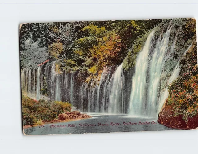 Postcard Mossbrae Falls, Shasta Route, Southern Pacific Co., Dunsmuir, CA