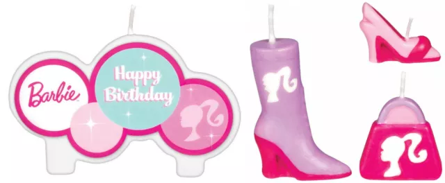 BARBIE Birthday Cake Candle Set 4 pieces Kids Party