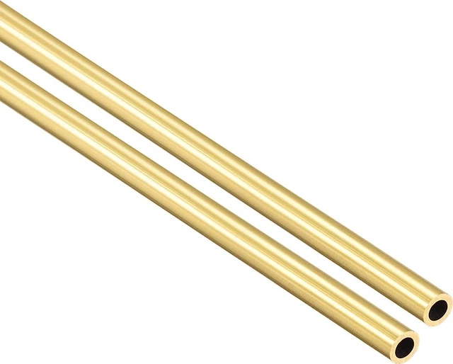 Ofowin [2 Pcs] Brass Round Tube 300mm Length 3mm OD 0.5mm Wall Thickness, Metal