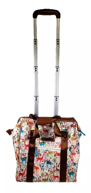 Lily Bloom Giraffe Park Carry On Bag Wheeled Cabin Tote Luggage Travel