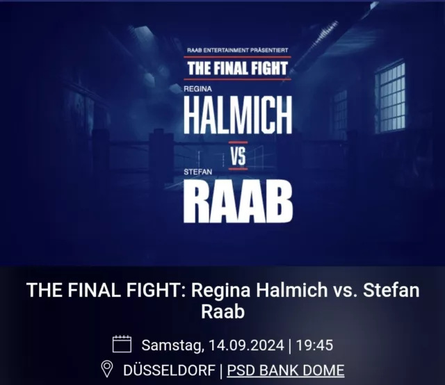 2 x Tickets Stefan Raab vs. Regina Halmich - The Final Fight - 14.09.2024