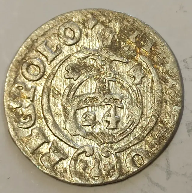1624 POLTORAK 1/24 thaler SILVER Coin Poland Sigismund III Vasa 3/2 GROSCH